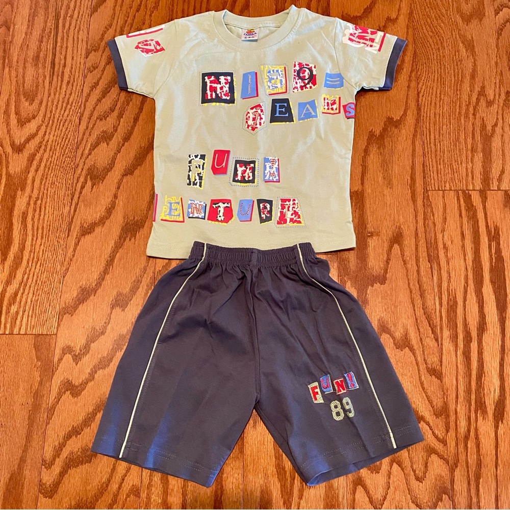 Kids Graphic T-Shirt and Shorts Set NWOT